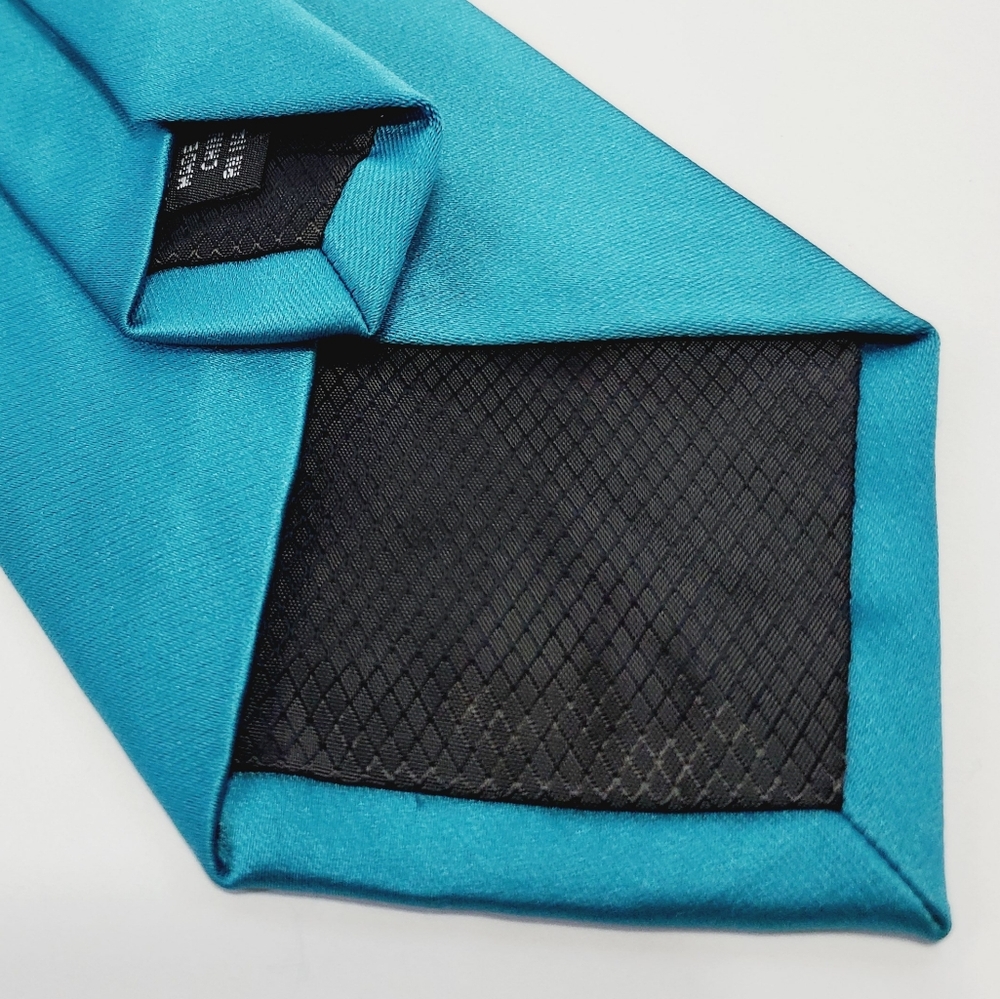 Joseph & Feiss Necktie Solid Blue Pattern Men's N… - image 4